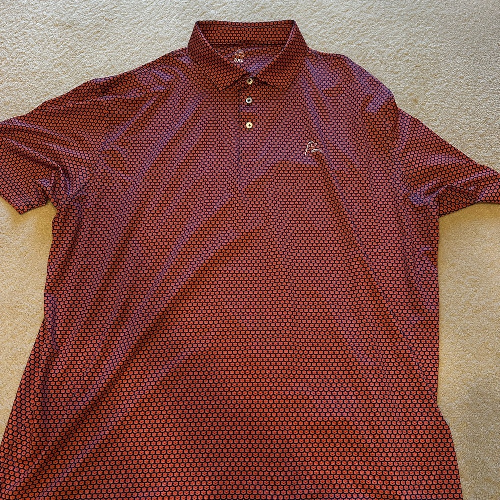 Rhoback Mens Button Up Polo (Auburn pattern)